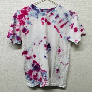 (No.418)Tシャツ(サイズ：XL)タイダイ柄白/ピンク/水色