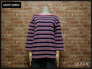 SAINT JAMES bis ボーダー柄カットソー・3-42△フランス製 セントジェームス/長袖Tシャツ/レディース@¨