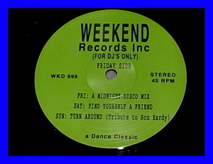 Weekend Records Inc./A Midnight Disco Mix/UK Original/5点以上で送料無料、10点以上で10%割引!!!/12