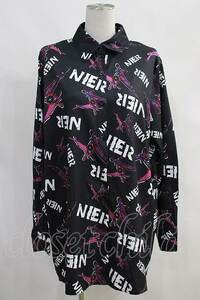 NieR Clothing / 総柄長袖シャツ H-23-10-07-1019-PU-BL-KB-ZT194