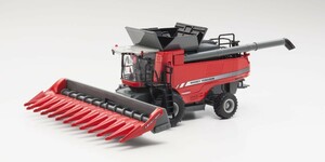 【新品 未開封】京商 SPECCAST 1/64★Massey Ferguson 9545 w/Fat Singles Grain Head & Corn Head Red【MDSCT540】KYOSHO 作業車 赤 希少