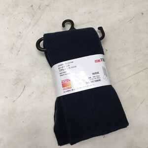 送料無料★新品★UNIQLO ユニクロ★ヒートテックリブレギンス　10分丈★キッズ　子供　110 ネイビー#51225sj47