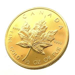 カナダ メイプル金貨 エリザベス女王 1988年 24金 純金 15.5g コイン イエローゴールド コレクション Gold