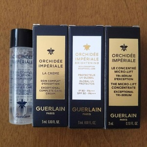 【お値下げ！GUERLAIN 約15,000円相当】ゲラン：オーキデ アンペリアル（ローション/クリームN/リフトセロム/UVプロテクター） サンプル