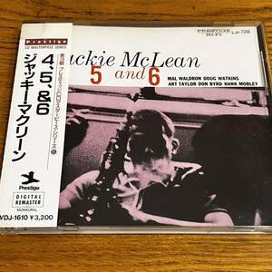 CD 帯付 ジャッキー・マクリーン JACKIE McLEAN 4,5, & 6 日本語解説有り ディスク良好 88年盤
