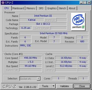 INTEL PentiumIII 500 MHz SECC2 (Slot1) ★ヒートシンク付き★
