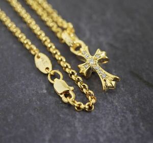 クロムハーツ★ベビーファットチャーム/カスタムパヴェ/22K/ロールチェーン/インボイス/1円から！CHROME HEARTS