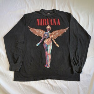 NIRVANA ニルヴァーナ TEE Kurt Cobain sonic youth Pink Floyd METALLICA hiphop ロンTEE Oasis オアシス Marilyn Manson USA 長袖 人体