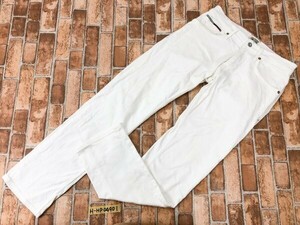 TOMMY HILFIGER DENIM トミーヒルフィガー デニム ストレート ジーンズ パンツ 29/32 白 コットン 牛革パッチ