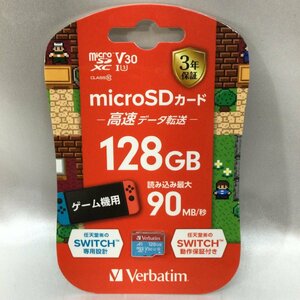 【未使用/インボイス登録店/TO】Verbatim バーべタイム micro SDXC 128GB マイクロSDカード SMXCN128GHJRBVD 任天堂 SWITCH　MZ0205/0005-4