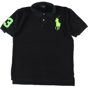 古着 ラルフローレン Ralph Lauren POLO by Ralph Lauren ビッグポニー ナンバリング 半袖 ポロシャツ レディースM /eaa299199 【SS2309】