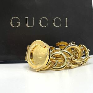 1円〜【美品/トムフォード期】グッチ GUCCI インターロッキング GG ロゴ チェーン ベルト ゴールド 金