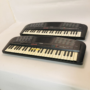 【A4063_1】2台セット！ CASIO カシオトーン ToneBank MA-120 49ミニ鍵盤キーボード ピアノ練習 レッスン 入門