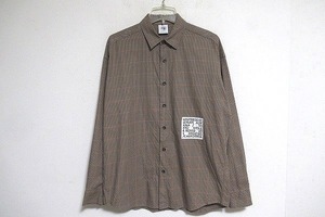 B0183:MISTER GENTLEMAN 長袖シャツ ミスタージェントルマン チェックシャツ ベージュ系 S 日本製 メンズ:5