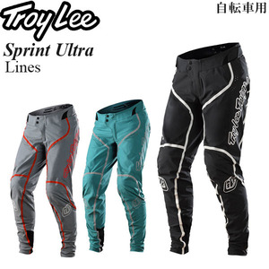 【在庫調整期間限定特価】 Troy Lee パンツ 自転車用 Sprint Ultra Lines ブラックホワイト/32