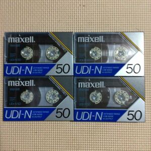 maxell UDⅠ-N 50 ノーマルポジション カセットテープ4本セット【未開封新品】●