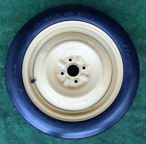 ☆品番N6443 PCD100 4穴 ハブ径54車用 スペアタイヤ 応急用タイヤ テンパータイヤ T135/80D16 タイヤ外径約620ミリ １本