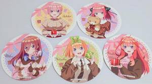 【新品】五等分の花嫁 and GALLERY アンドギャラリー カフェ コースター等身フルコンプ 一花 二乃 三玖 四葉 五月