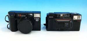 2台セット フィルム カメラ CANON AF35ML Quartz Date 40㎜ 1:1.9 RICOH FF-3D AF SUPER 光学機器 まとめて キャノン リコー