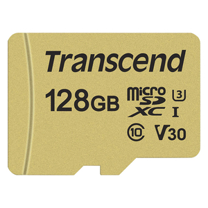 新品 １円～!! Transcend microSDXC 128GB SDカードアダプター付 トラセンド