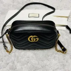 【新品未使用】GUCCI グッチ GGマーモント ショルダーバッグ クロスバッグ