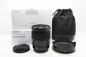 【適格請求書発行】美品 FUJIFILM フジフィルム GF 23mm F4 R LM WR Gマウント 単焦点レンズ GFX用 元箱付【アルプスカメラ】240515aa