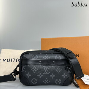 1円【新品未使用】LOUIS VUITTON ルイヴィトン モノグラム エクリプス アルファ ウェアラブルウォレットNV M82542 メンズ ショルダーバッグ