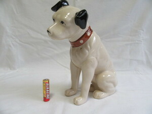 ★昭和レトロ★Victorビクターノベルティー陶器製ニッパー犬★少し大きめ高さ約21cm