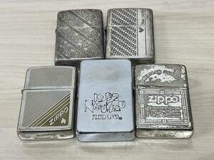 W518-T6-1846 ▲ ZIPPO ジッポ オイルライター まとめ売り 5点 シルバー 柄あり 1932REPLICA 1994 1989 2000 1995 ※火花あり ⑥