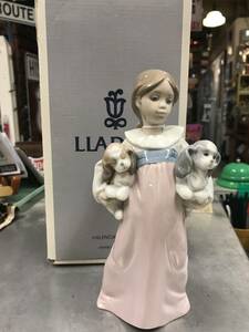 　LLADRO☆ARMS FULL OF LOVE　私のパピー達　♯06419　フィギュアリン　置物☆リアドロ、少女と子犬たち、美品、犬