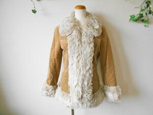 レストローズ LEST ROSE フェイク ファー 使用 中綿 入り 刺繍 の 可愛い レディース 用 ジャケット コート M