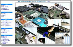 【分解修理マニュアル】 ThinkPad X60 X60s X61 X61s ◆仕組◆