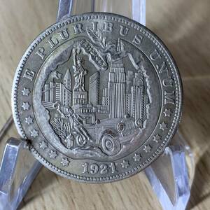 WX1129流浪幣 アメリカ 自由の女神 天眼 鷹紋 外国硬貨 貿易銀 海外古銭 コレクションコイン 貨幣 重さ約21g