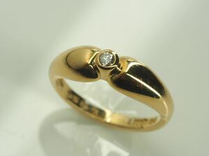 ◆TIFFANY&Co. ティファニー天然ダイヤモンドドロップリング　指輪750