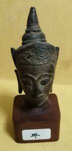 宋代　東南アジア　青銅　仏像　仏頭　博物館展示品　時代保証