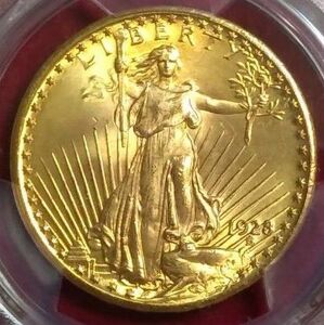 【動画あり】1928 アメリカ ＄20 PCGS MS66＋ セントゴーデンス 20ドル金貨 ダブルイーグル 大恐慌の前年