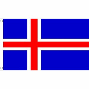 海外限定 国旗 アイスランド共和国 貴重 大フラッグ