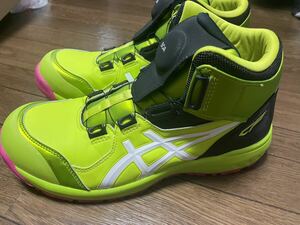 アシックス 安全靴 BOA ウィンジョブ　CP304 限定カラー　ネオンライム/ホワイト　27cm asics 