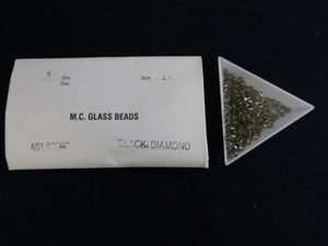 2988△未使用 チェコビーズ M.C.GLASS BEADS BLACK DIAMOND ブラックダイヤモンド SUPERIOR CRYSTAL