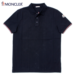 送料無料 75 MONCLER モンクレール 8A73400 84556 ネイビー 半袖 ポロシャツ size M