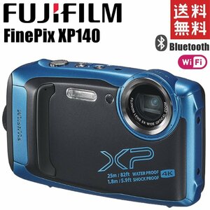 富士フイルム FUJIFILM FinePix XP140 スカイブルー 防水 Wi-Fi Bluetooth搭載 アウトドア用 コンパクトデジタルカメラ コンデジ 中古