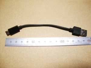 送料無料☆即決 USBケーブル type micro B-typeA タイプ マイクロB タイプAブラック長さ15.3cm ショート 短い ブラック充電スマホ携帯電話 