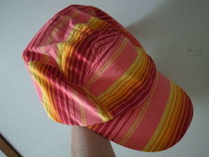 新品　WILD　THINGS　５パネル　COOLMAX　CAP　キャップ　帽子　ボーダー　ピンク　