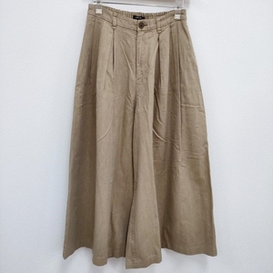 pas de calais ワイドタックパンツ サイズ36 イージー コットンリネン ガウチョパンツ ベージュ パドカレ 4-0405M 233606