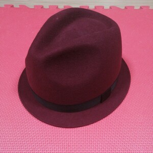 【送料込美品】 フリーホイーラーズ BURROUGHS ハット ボルドー バロウズ フェルトハット FREEWHELLERS 帽子 ウール ハット HAT