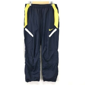 ナイキ/NIKE★ジャージパンツ【メンズXL/股下76cm/紺×黄/navy blue×yellow】裾両サイドジップ/ボトムス/Pants/Trouser◆BH664