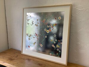 【展示品】村上隆 KaikaiKiki カイカイキキ 小さなお花 花柄 現代美術 直筆サイン入り リトグラフ / DOB君 ドブ君 絵画 ③