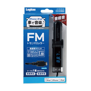 ロジテック　Logitec　FMトランスミッター　重低音　LAT-FMLTB01　BK　ブラック　新品