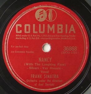 ◆ FRANK SINATRA ◆ Nancy / Cradle Song ◆ Columbia 36868 (78rpm SP) ◆