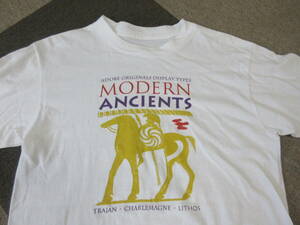90s Modern Ancients Tシャツ L シングルステッチ Trajan Charlemagne Lithos カール大帝 ローマ帝国 ヴィンテージ USA製 白